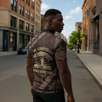 Chinua Achebe Zipper Polo Shirt with Tribal Symbol Design, The Storyteller Quote and Africa Wrote Back - Wonder Print Shop
