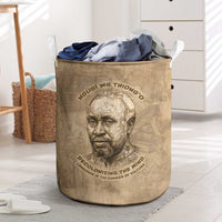 Ngugi wa Thiong O Laundry Basket Vintage Map Ancient African Library - Decolonising the Mind - Wonder Print Shop