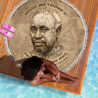 Ngugi wa Thiong O Beach Blanket Vintage Map Ancient African Library - Decolonising the Mind - Wonder Print Shop