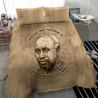 Ngugi wa Thiong O Bedding Set Vintage Map Ancient African Library - Decolonising the Mind - Wonder Print Shop