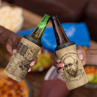 Ngugi wa Thiong O 4 in 1 Can Cooler Tumbler Vintage Map Ancient African Library - Decolonising the Mind - Wonder Print Shop