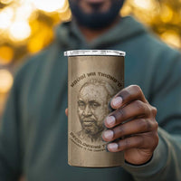 Ngugi wa Thiong O 4 in 1 Can Cooler Tumbler Vintage Map Ancient African Library - Decolonising the Mind - Wonder Print Shop