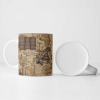 Ngugi wa Thiong O Ceramic Mug Vintage Map Ancient African Library - Decolonising the Mind - Wonder Print Shop
