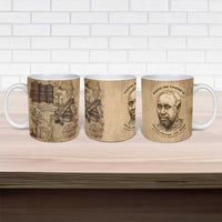 Ngugi wa Thiong O Ceramic Mug Vintage Map Ancient African Library - Decolonising the Mind - Wonder Print Shop