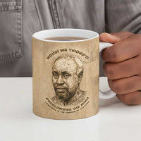 Ngugi wa Thiong O Ceramic Mug Vintage Map Ancient African Library - Decolonising the Mind - Wonder Print Shop