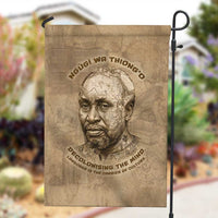 Ngugi wa Thiong O Garden Flag Vintage Map Ancient African Library - Decolonising the Mind - Wonder Print Shop