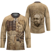 Ngugi wa Thiong O Hockey Jersey Vintage Map Ancient African Library - Decolonising the Mind - Wonder Print Shop