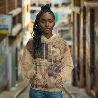 Ngugi wa Thiong O Hoodie Vintage Map Ancient African Library - Decolonising the Mind - Wonder Print Shop