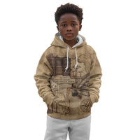 Ngugi wa Thiong O Kid Hoodie Vintage Map Ancient African Library - Decolonising the Mind - Wonder Print Shop