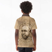Ngugi wa Thiong O Kid Polo Shirt Vintage Map Ancient African Library - Decolonising the Mind - Wonder Print Shop