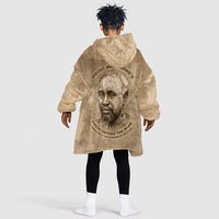 Ngugi wa Thiong O Kid Wearable Blanket Hoodie Vintage Map Ancient African Library - Decolonising the Mind - Wonder Print Shop