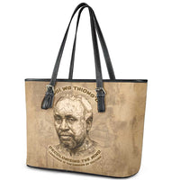 Ngugi wa Thiong O Leather Tote Bag Vintage Map Ancient African Library - Decolonising the Mind - Wonder Print Shop
