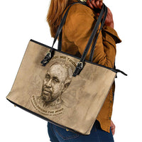 Ngugi wa Thiong O Leather Tote Bag Vintage Map Ancient African Library - Decolonising the Mind - Wonder Print Shop