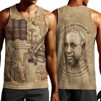 Ngugi wa Thiong O Men Tank Top Vintage Map Ancient African Library - Decolonising the Mind - Wonder Print Shop