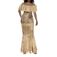 Ngugi wa Thiong O Mermaid Dress Vintage Map Ancient African Library - Decolonising the Mind - Wonder Print Shop
