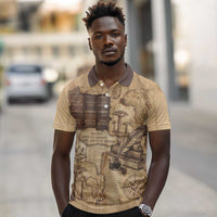 Ngugi wa Thiong O Polo Shirt Vintage Map Ancient African Library - Decolonising the Mind - Wonder Print Shop