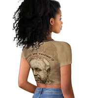 Ngugi wa Thiong O Raglan Cropped T shirt Vintage Map Ancient African Library - Decolonising the Mind - Wonder Print Shop