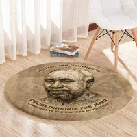 Ngugi wa Thiong O Round Carpet Vintage Map Ancient African Library - Decolonising the Mind - Wonder Print Shop