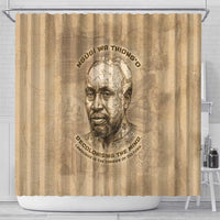 Ngugi wa Thiong O Shower Curtain Vintage Map Ancient African Library - Decolonising the Mind - Wonder Print Shop