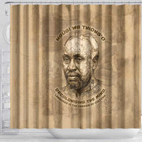 Ngugi wa Thiong O Shower Curtain Vintage Map Ancient African Library - Decolonising the Mind - Wonder Print Shop