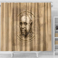 Ngugi wa Thiong O Shower Curtain Vintage Map Ancient African Library - Decolonising the Mind - Wonder Print Shop