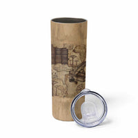 Ngugi wa Thiong O Skinny Tumbler Vintage Map Ancient African Library - Decolonising the Mind - Wonder Print Shop