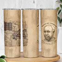 Ngugi wa Thiong O Skinny Tumbler Vintage Map Ancient African Library - Decolonising the Mind - Wonder Print Shop