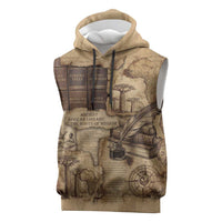 Ngugi wa Thiong O Sleeveless Hoodie Vintage Map Ancient African Library - Decolonising the Mind - Wonder Print Shop