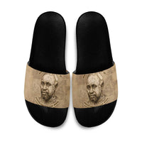 Ngugi wa Thiong O Slide Sandals Vintage Map Ancient African Library - Decolonising the Mind - Wonder Print Shop