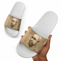 Ngugi wa Thiong O Slide Sandals Vintage Map Ancient African Library - Decolonising the Mind - Wonder Print Shop