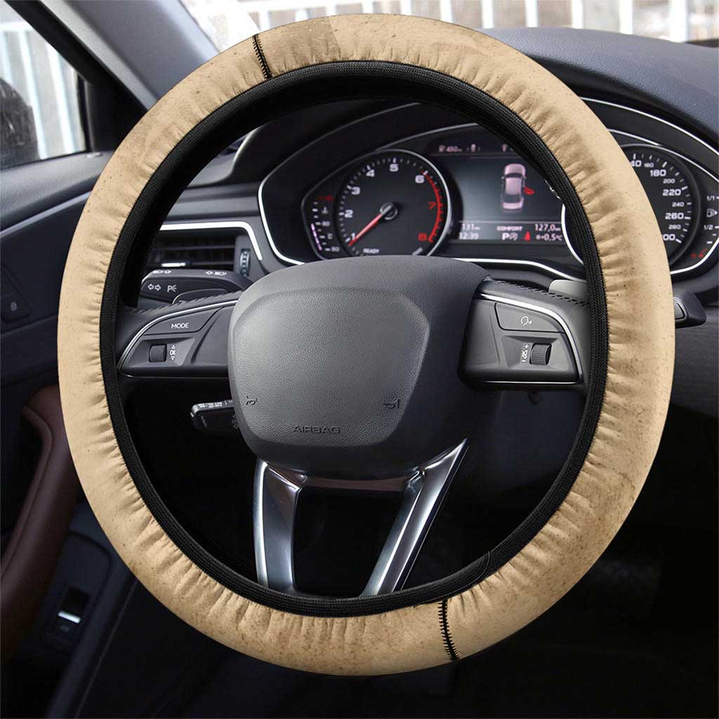 Ngugi wa Thiong O Steering Wheel Cover Vintage Map Ancient African Library - Decolonising the Mind - Wonder Print Shop