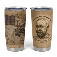 Ngugi wa Thiong O Tumbler Cup Vintage Map Ancient African Library - Decolonising the Mind - Wonder Print Shop