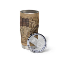 Ngugi wa Thiong O Tumbler Cup Vintage Map Ancient African Library - Decolonising the Mind - Wonder Print Shop