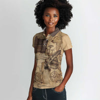 Ngugi wa Thiong O Women Polo Shirt Vintage Map Ancient African Library - Decolonising the Mind - Wonder Print Shop