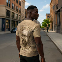 Ngugi wa Thiong O Zipper Polo Shirt Vintage Map Ancient African Library - Decolonising the Mind - Wonder Print Shop