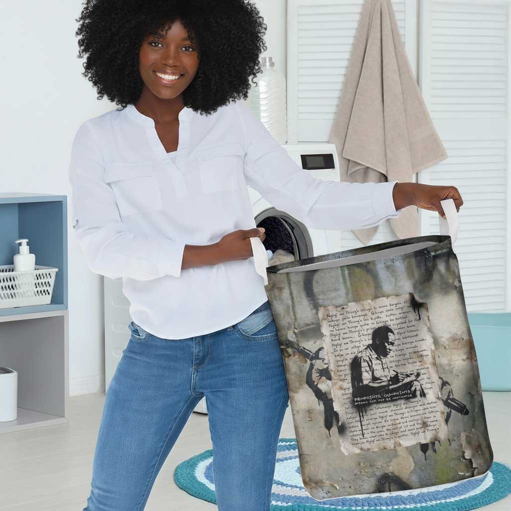 Ngugi wa Thiong O Laundry Basket Graffiti Resist Statement Ink Pen Revolution Fist Literary Activism - Wonder Print Shop