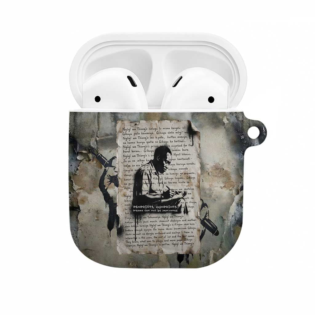 Ngugi wa Thiong O AirPods Case Graffiti Resist Statement Ink Pen Revolution Fist Literary Activism - Wonder Print Shop
