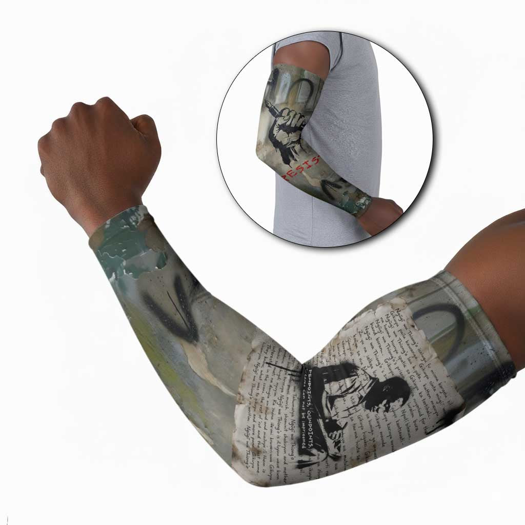 Ngugi wa Thiong O Arm Sleeves Graffiti Resist Statement Ink Pen Revolution Fist Literary Activism - Wonder Print Shop