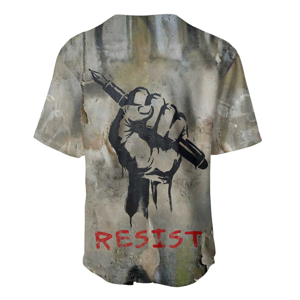 Ngugi wa Thiong O Baseball Jersey Graffiti Resist Statement Ink Pen Revolution Fist Literary Activism - Wonder Print Shop