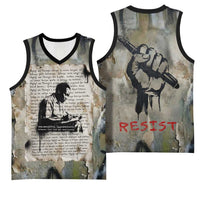 Ngugi wa Thiong O Basketball Jersey Graffiti Resist Statement Ink Pen Revolution Fist Literary Activism - Wonder Print Shop