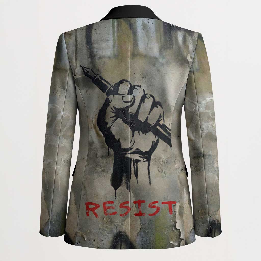 Ngugi wa Thiong O Blazer Graffiti Resist Statement Ink Pen Revolution Fist Literary Activism - Wonder Print Shop
