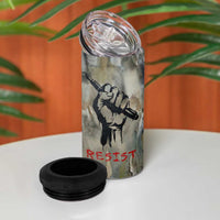 Ngugi wa Thiong O 4 in 1 Can Cooler Tumbler Graffiti Resist Statement Ink Pen Revolution Fist Literary Activism - Wonder Print Shop