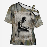 Ngugi wa Thiong O Cross Shoulder Shirt Graffiti Resist Statement Ink Pen Revolution Fist Literary Activism - Wonder Print Shop