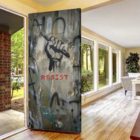Ngugi wa Thiong O Door Cover Graffiti Resist Statement Ink Pen Revolution Fist Literary Activism - Wonder Print Shop