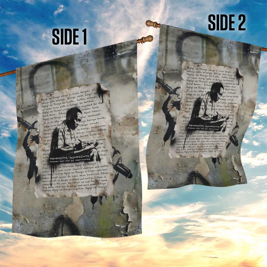 Ngugi wa Thiong O Garden Flag Graffiti Resist Statement Ink Pen Revolution Fist Literary Activism - Wonder Print Shop
