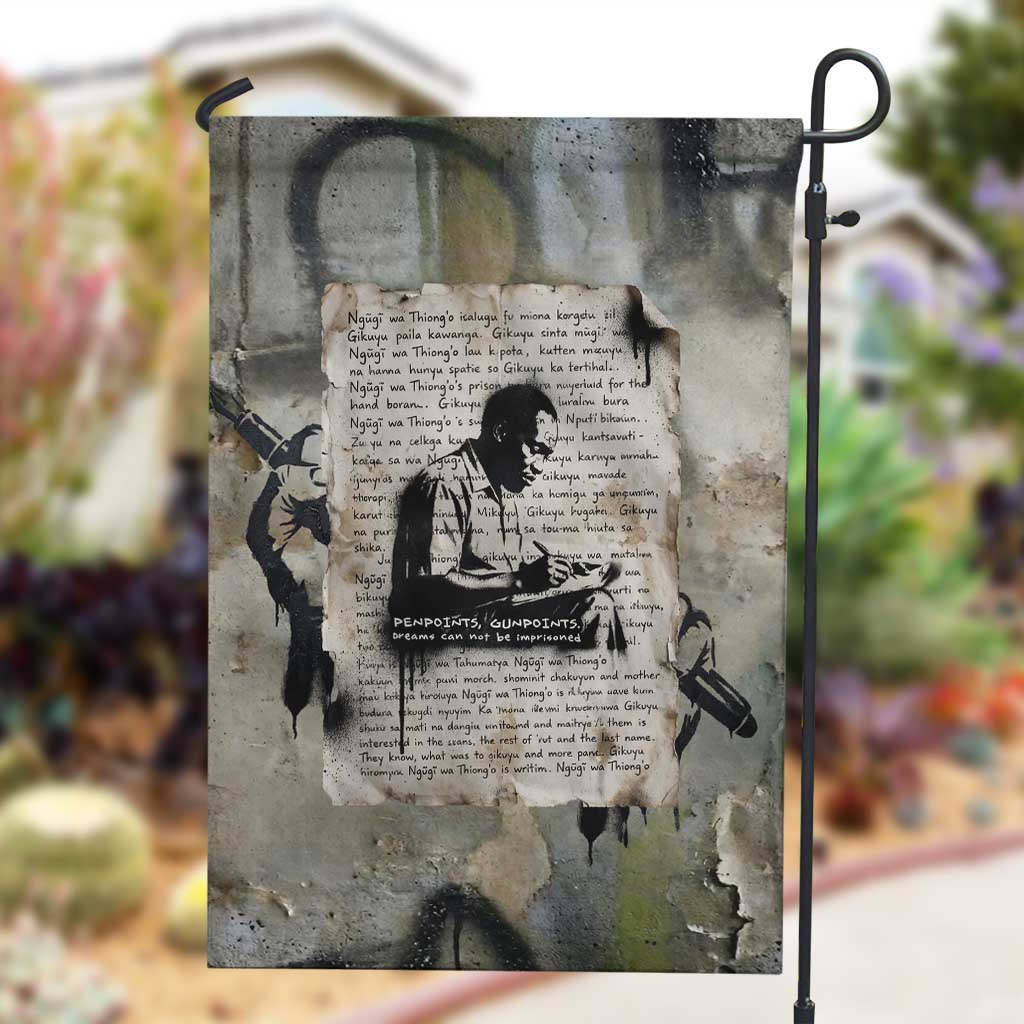 Ngugi wa Thiong O Garden Flag Graffiti Resist Statement Ink Pen Revolution Fist Literary Activism - Wonder Print Shop