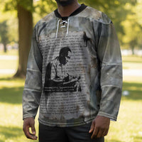 Ngugi wa Thiong O Hockey Jersey Graffiti Resist Statement Ink Pen Revolution Fist Literary Activism - Wonder Print Shop