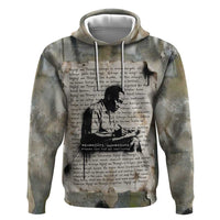 Ngugi wa Thiong O Hoodie Graffiti Resist Statement Ink Pen Revolution Fist Literary Activism - Wonder Print Shop