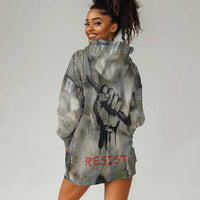Ngugi wa Thiong O Hoodie Dress Graffiti Resist Statement Ink Pen Revolution Fist Literary Activism - Wonder Print Shop