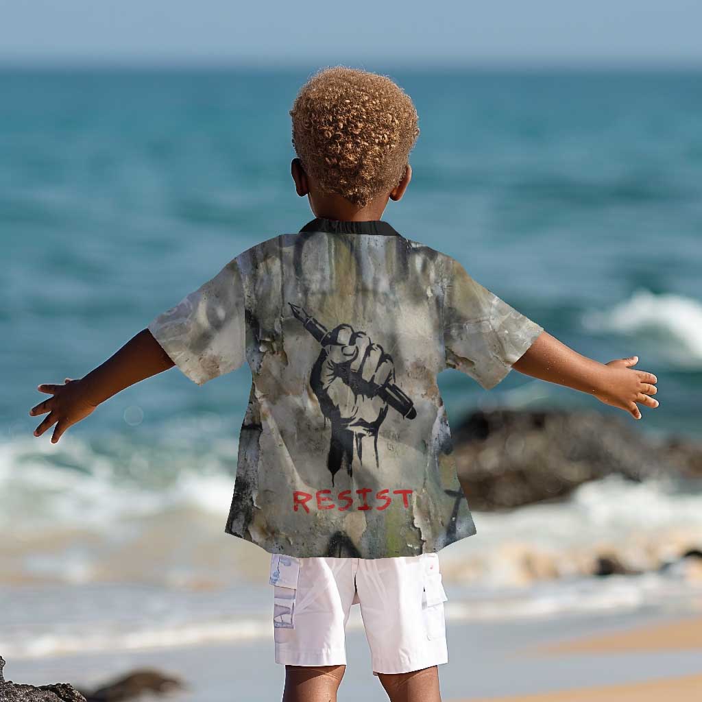Ngugi wa Thiong O Kid Hawaiian Shirt Graffiti Resist Statement Ink Pen Revolution Fist Literary Activism - Wonder Print Shop